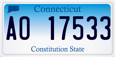 CT license plate AO17533