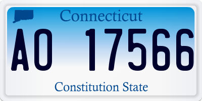 CT license plate AO17566