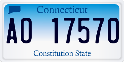 CT license plate AO17570