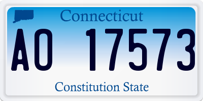 CT license plate AO17573
