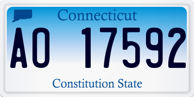 CT license plate AO17592