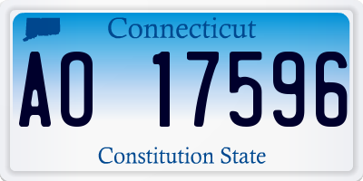 CT license plate AO17596