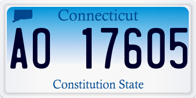 CT license plate AO17605