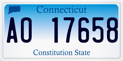 CT license plate AO17658