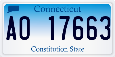 CT license plate AO17663