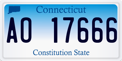 CT license plate AO17666