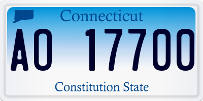 CT license plate AO17700