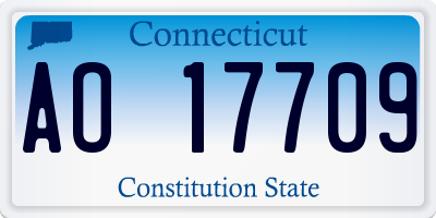 CT license plate AO17709
