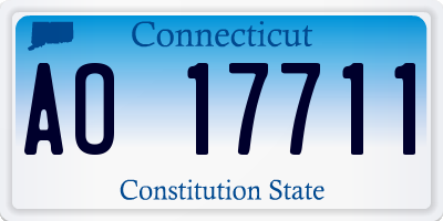 CT license plate AO17711