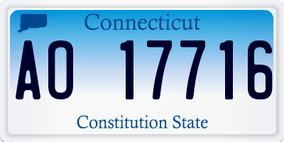 CT license plate AO17716