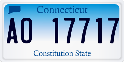 CT license plate AO17717