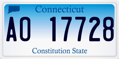 CT license plate AO17728