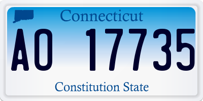 CT license plate AO17735