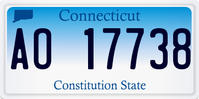 CT license plate AO17738