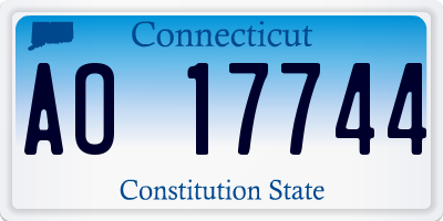 CT license plate AO17744