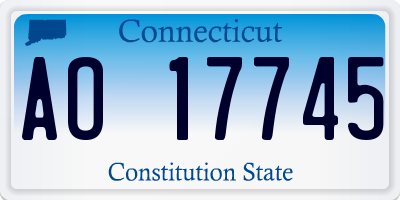 CT license plate AO17745