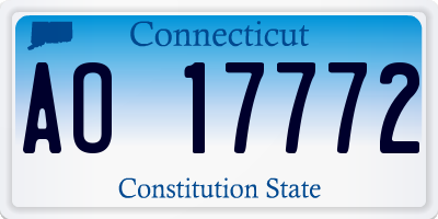 CT license plate AO17772