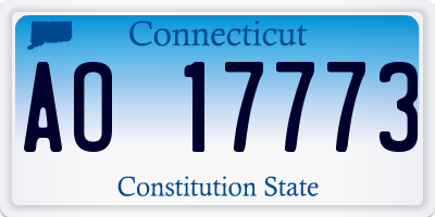 CT license plate AO17773