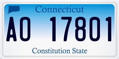 CT license plate AO17801
