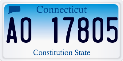 CT license plate AO17805