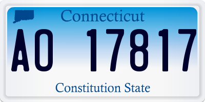 CT license plate AO17817