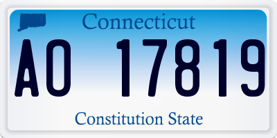 CT license plate AO17819