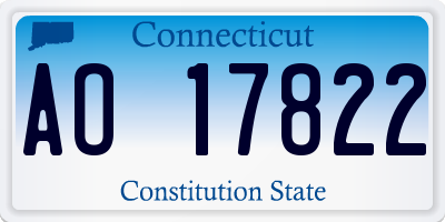 CT license plate AO17822