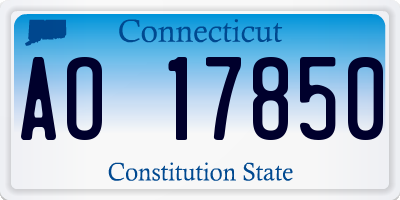 CT license plate AO17850