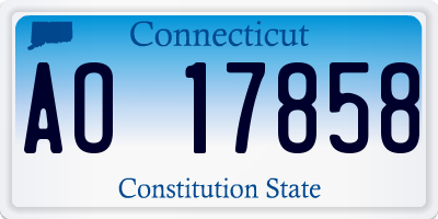CT license plate AO17858