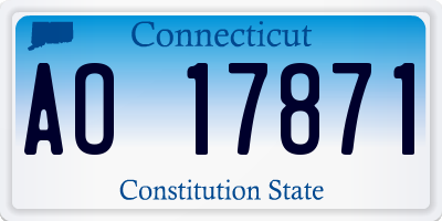 CT license plate AO17871