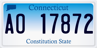 CT license plate AO17872