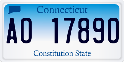 CT license plate AO17890