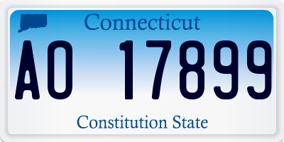 CT license plate AO17899