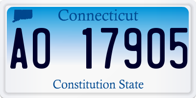 CT license plate AO17905