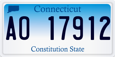 CT license plate AO17912