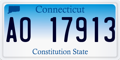 CT license plate AO17913