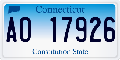 CT license plate AO17926