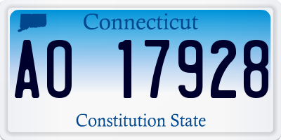 CT license plate AO17928