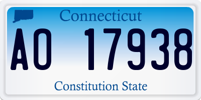 CT license plate AO17938