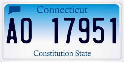 CT license plate AO17951