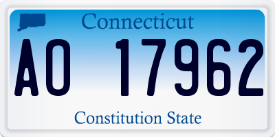 CT license plate AO17962