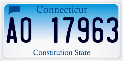 CT license plate AO17963