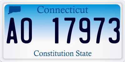 CT license plate AO17973