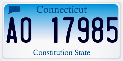 CT license plate AO17985