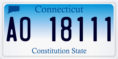 CT license plate AO18111