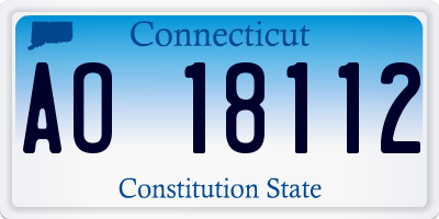 CT license plate AO18112