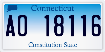 CT license plate AO18116