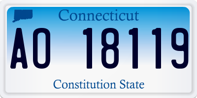 CT license plate AO18119