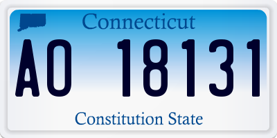 CT license plate AO18131