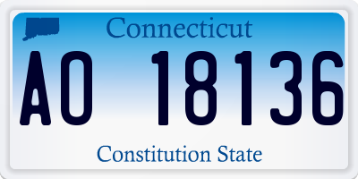 CT license plate AO18136